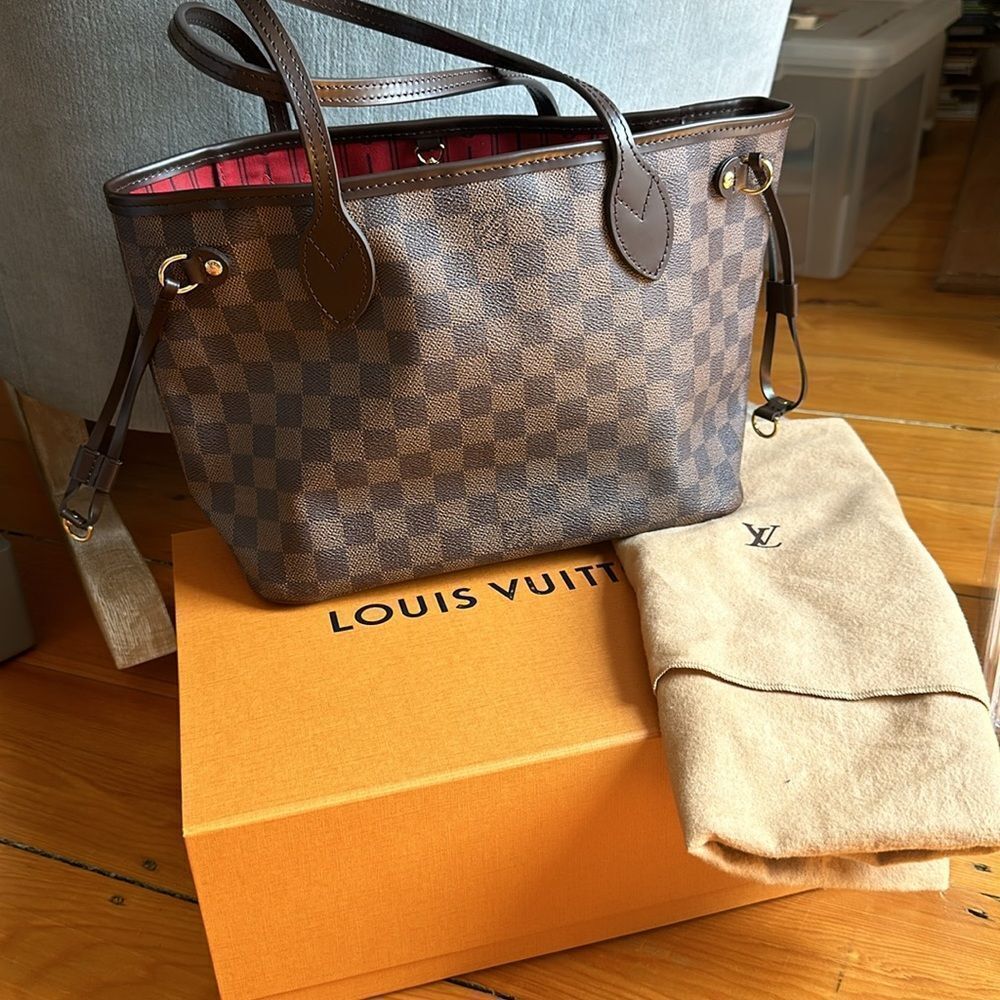 Authentic Neverfull Damier Ebene PM Tote - Excellent Condition with dustbag